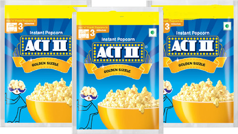 ACT II IPC Golden Sizzle ladi Combo Salted Popcorn Price in India