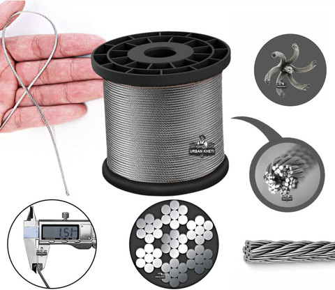 UrbanKheti Clutch Wire For Zatka Fencing (500M)(5 Kg) India's No 1