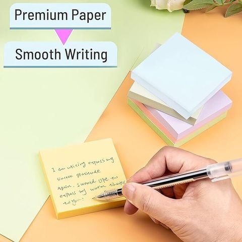 Tiny Tales 200 Sheets Sticky Note 200 Sheets 3 x 3 Inch Sticky Notes Self Adhesive Post It, 2 Colors (Set Of 1, Multicolor) - Image 7