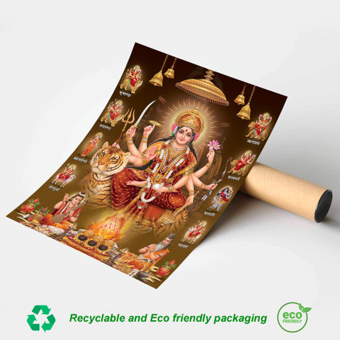 Mata Roop Happy Maa Durga Navratri Mata Rani Nine Roop Poster HD God Poster For Room ...