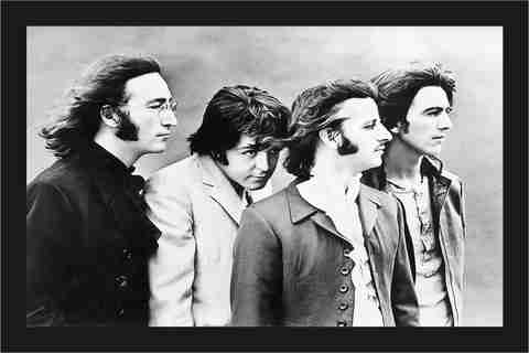 Beatles Music Band Poster with A4 Size Frame F-709 Paper Print