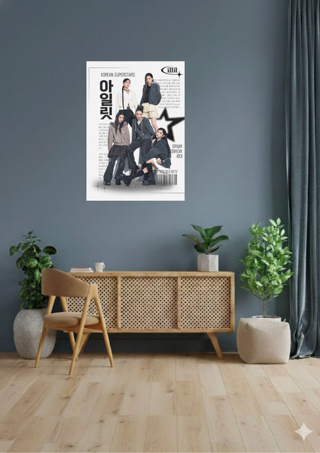 ILLIT Artwork K-Pop Group Poster – Glossy A4 Size | Self-Adhesive