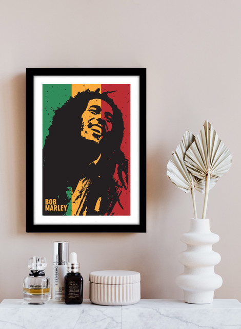 Bob marley Framed Poster for Room & Office(10 x 13 inch,Framed