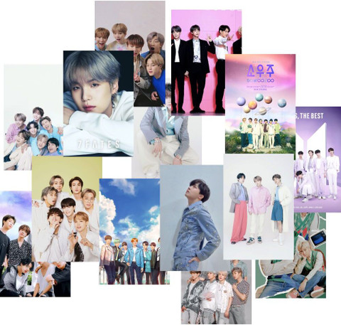 50 Peel-N-Stick BTS Light Wall Collage Kit BTS K-pop Aesthetic