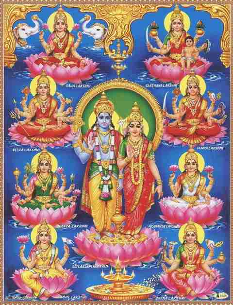 ASHTA LAKSHMI POSTER Photographic Paper Religious, Decorative