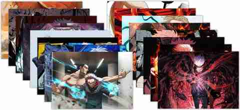 Pack of 16 Jujutsu Kaisen Anime Poster Set | Manga Anime Poster