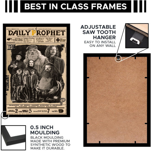 1940 Wood Frame Vintage Poster カサブランカ Newspaper Vintage Wall Art with Frame | 8x12 Inch Matte Print in