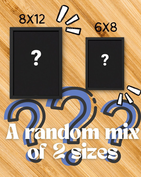 Mystery Box of Car Posters With Frame – Set of 3 to 4 Framed A4