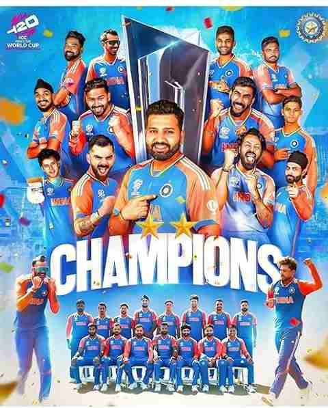 Corona card Technology T20 World Cup Winners Poster - Indian