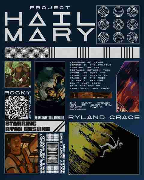 Project Hail Mary Artwork Poster – Glossy A4 Size | Self-Adhesive