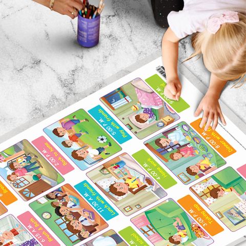 Set of 2 Good Habits and DAILY ROUTINE Early Learning Educational ...