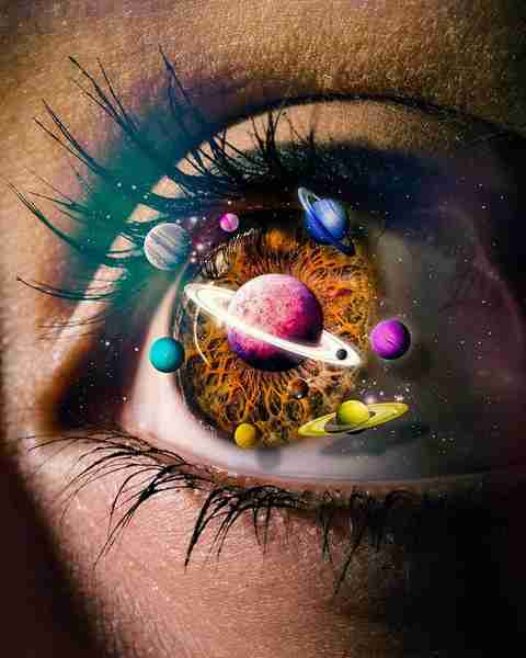 psychedeliceyeポスター　eyeball POSTER 目玉ポスター medium-trippy-pshychdelic-eye-