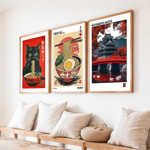 KOTART Japanese Theme Art Posters with Frame | Aesthetic Japan