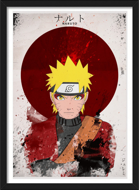 Naruto Uzumaki x Toad Sage Mode | Naruto Frames & Posters | Anime