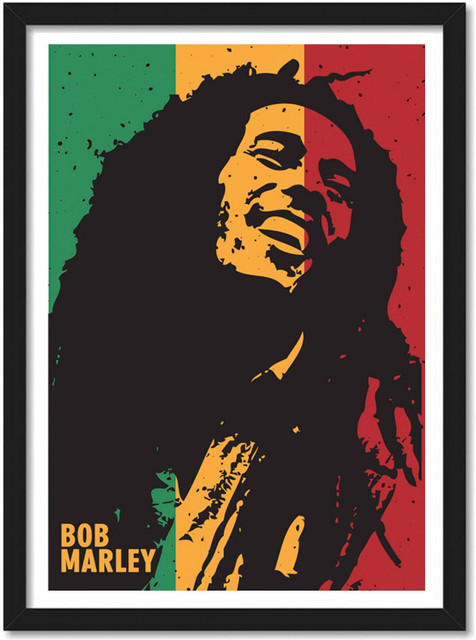 Bob Marley Vintage ポスター Bob marley Framed Poster for Room & Office(10 x 13 inch,Framed