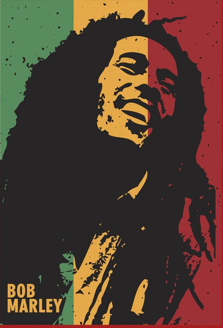 Bob Marley Pop Art Poster for Room & Office (13 Inch X 19 Inch