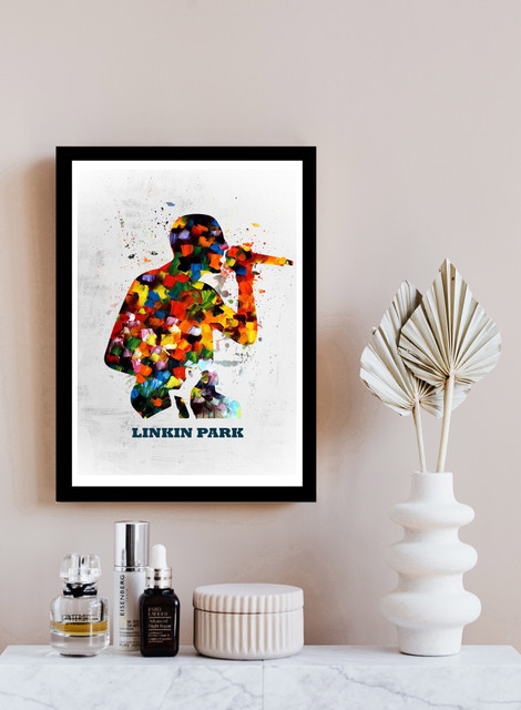 LINKIN PARK pop up リトグラフ　ポスター Linkin Park Pop Art Framed Poster For Room & Office (10 Inch X 13