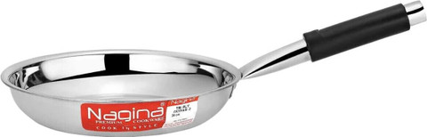 NAGINA COOKWARE Triply Steel Fry Pan 20 cm diameter 1 L capacity