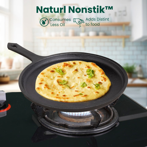 The Indus Valley Pre-Seasoned Small Cast Iron Tawa for Dosa