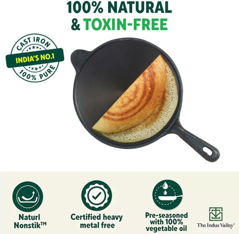 The Indus Valley Super Smooth Cast Iron Tawa for Dosa/Chapathi - Main Image