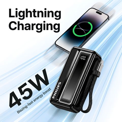 Philips 20000 mAh 45W Nano Power Bank (Dark Slate) - Image 7