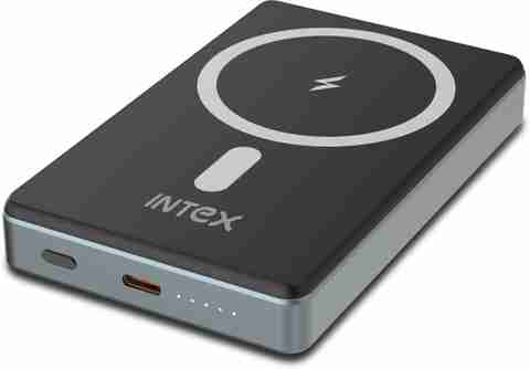 Intex 10000 mAh 15 W Wired Wireless With MagSafe Pocket Size Power Bank