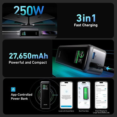 Anker 27650 mAh 250 W Compact Power Bank Price in India - Buy