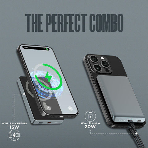 Intex 10000 mAh 15 W Wired Wireless With MagSafe Pocket Size