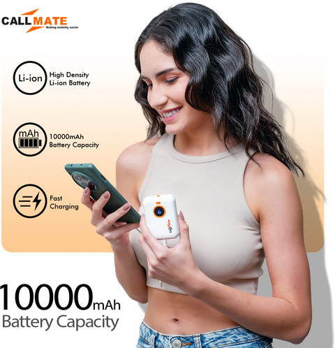 Callmate 10000 mAh 23 W Nano Pocket Size Power Bank Price in India