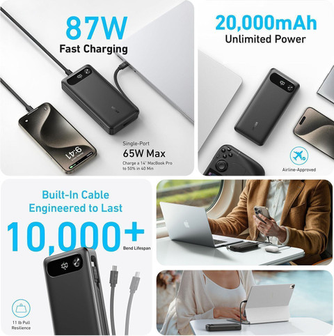 Anker 20000 mAh 87 W Compact Power Bank Price in India Buy Anker