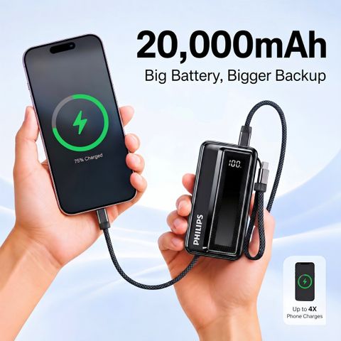 Philips 20000 mAh 45W Nano Power Bank (Dark Slate) - Image 8