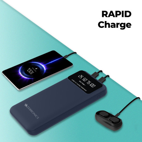 ZEBRONICS 10000 mAh 20 W Power Bank Price in India Buy ZEBRONICS