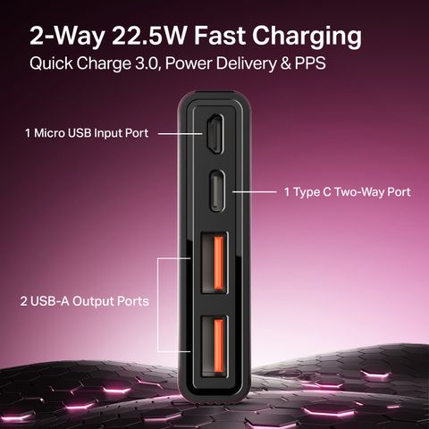 boAt 10000 mAh 22.5 W Slim Pocket Size Power Bank (Burgundy, Lithium Polymer, Fast Charging, Quick Charge 3.0 for Laptop, Mobile, Speaker, Tablet) - Image 8