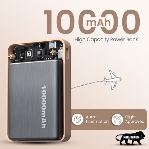 Portronics 10000mAh 20W Wireless Power Bank Mocha - Image 8