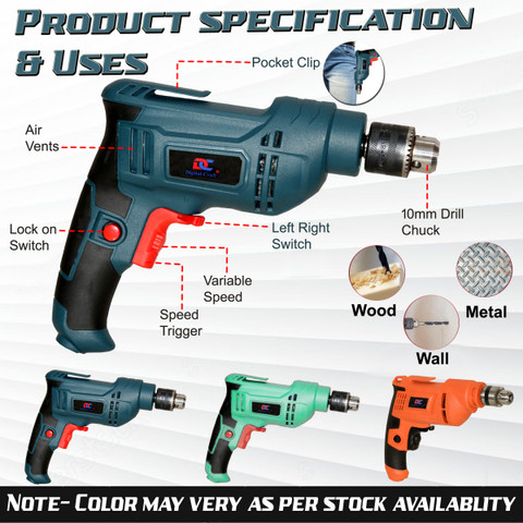 Digital Craft 100% Copper Winding Electric 600w Reversible Drill