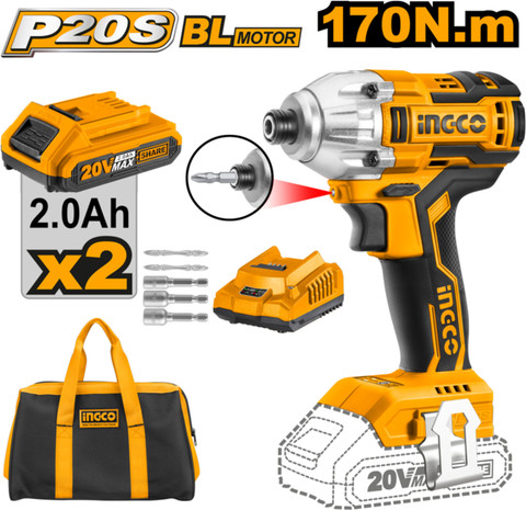 INGCO Lithium-ion impact driver 20V Cordless Drill Price in India