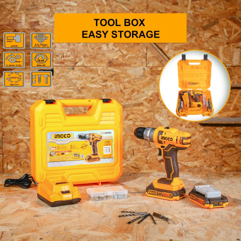 INGCO 20V Drill Machine Screw Machine Impact Drill Ah