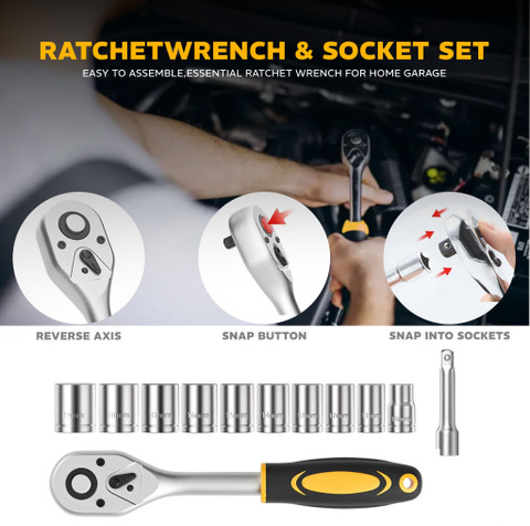 iBELL VR TB179-7 Professional Tool Kit with Ratchet Set and Hand
