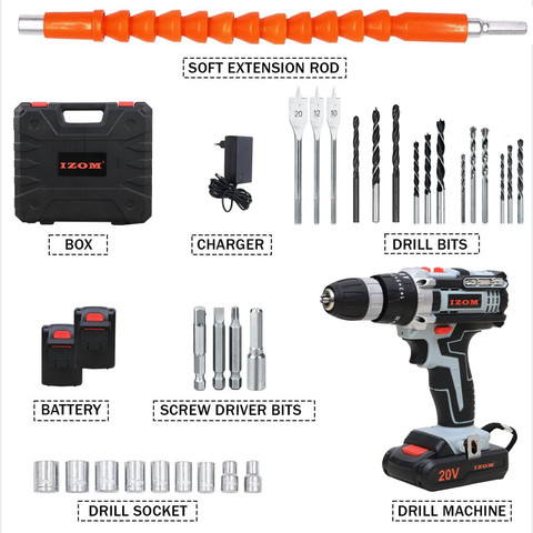 IZOM 20V IZOM Battery Operated Drill IZ-CDK Power Hand Tool