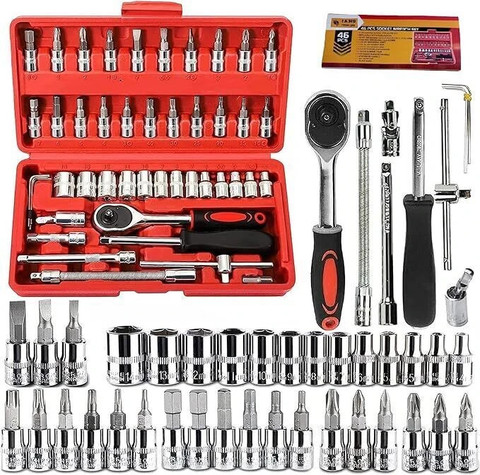 SRSW 46 in Pcs Tool Kit Screwdriver Multi Purpose Combination Tool Case  Precision Power Hand Tool Kit