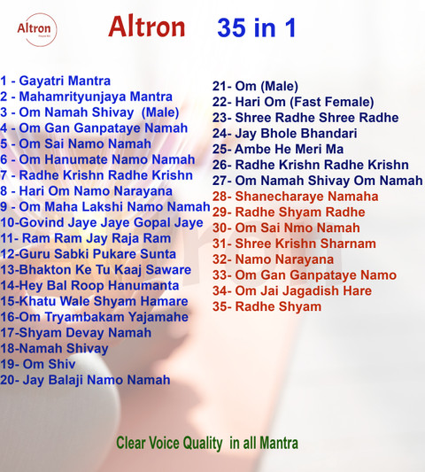 Altron 35 Hindu Vedic Mantra Machine Gayatri Mantra Jaap Om