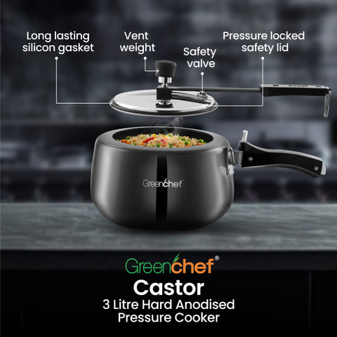 Greenchef Castor Hard anodised L Inner Lid Induction Bottom