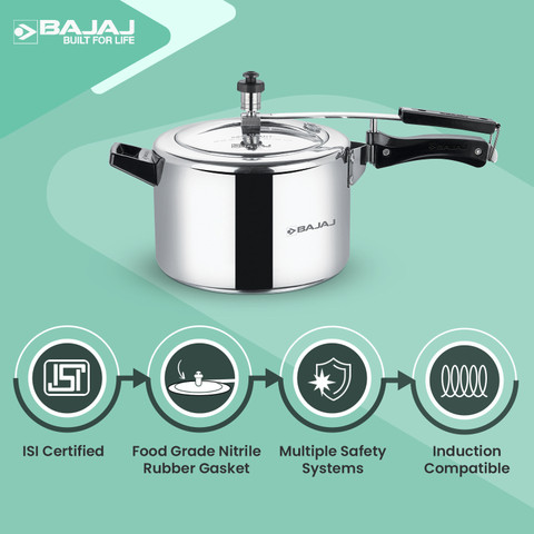 BAJAJ PCX 45 Majesty With Duo Inner Lid L Inner Lid Induction Bottom  Pressure Cooker
