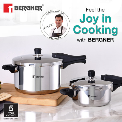 BERGNER Argent Elements TriPly Outer Lid L Outer Lid Induction Bottom  Pressure Cooker