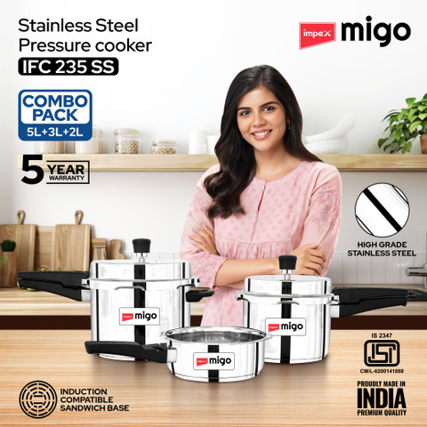 IMPEX IFC 235 SS L, L, L Outer Lid Induction Bottom Pressure