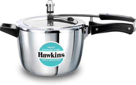 Hawkins TriplyStainless Steel (HSST45) L Inner Lid Induction Bottom  Pressure Cooker