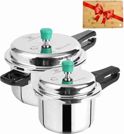 The Indus Valley Triply Stainless Steel Pressure Cooker Combo