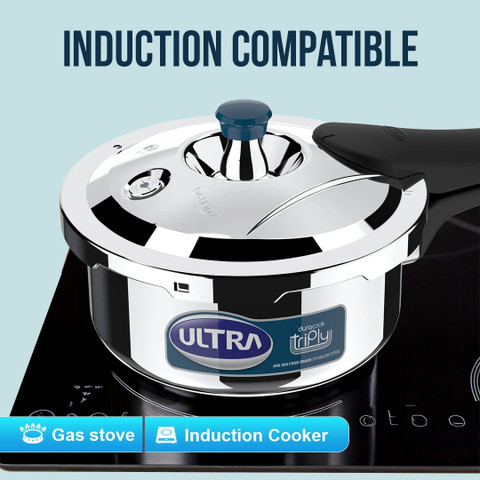 ULTRA Duracook Triply Cooker L Outer Lid Induction Bottom