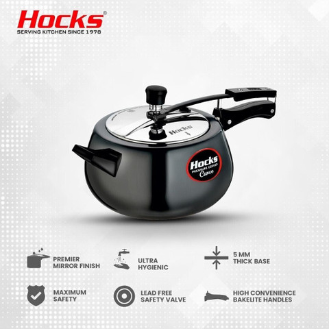 Hocks Black Curve L Inner Lid Induction Bottom Pressure Cooker