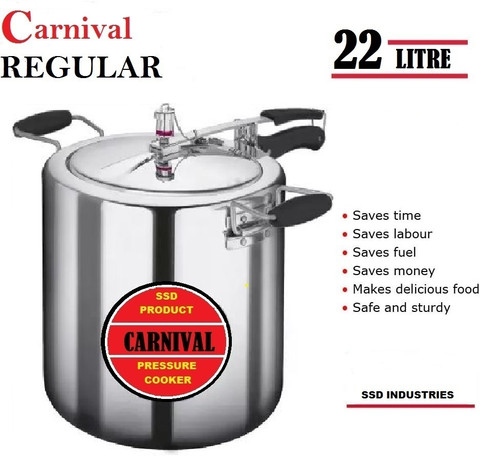 CARNIVAL Aluminium active Model Pressure Cooker 22 Ltr Inner Pure